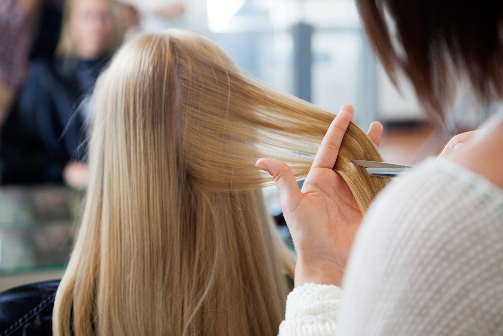 Woman Receiving Haircut